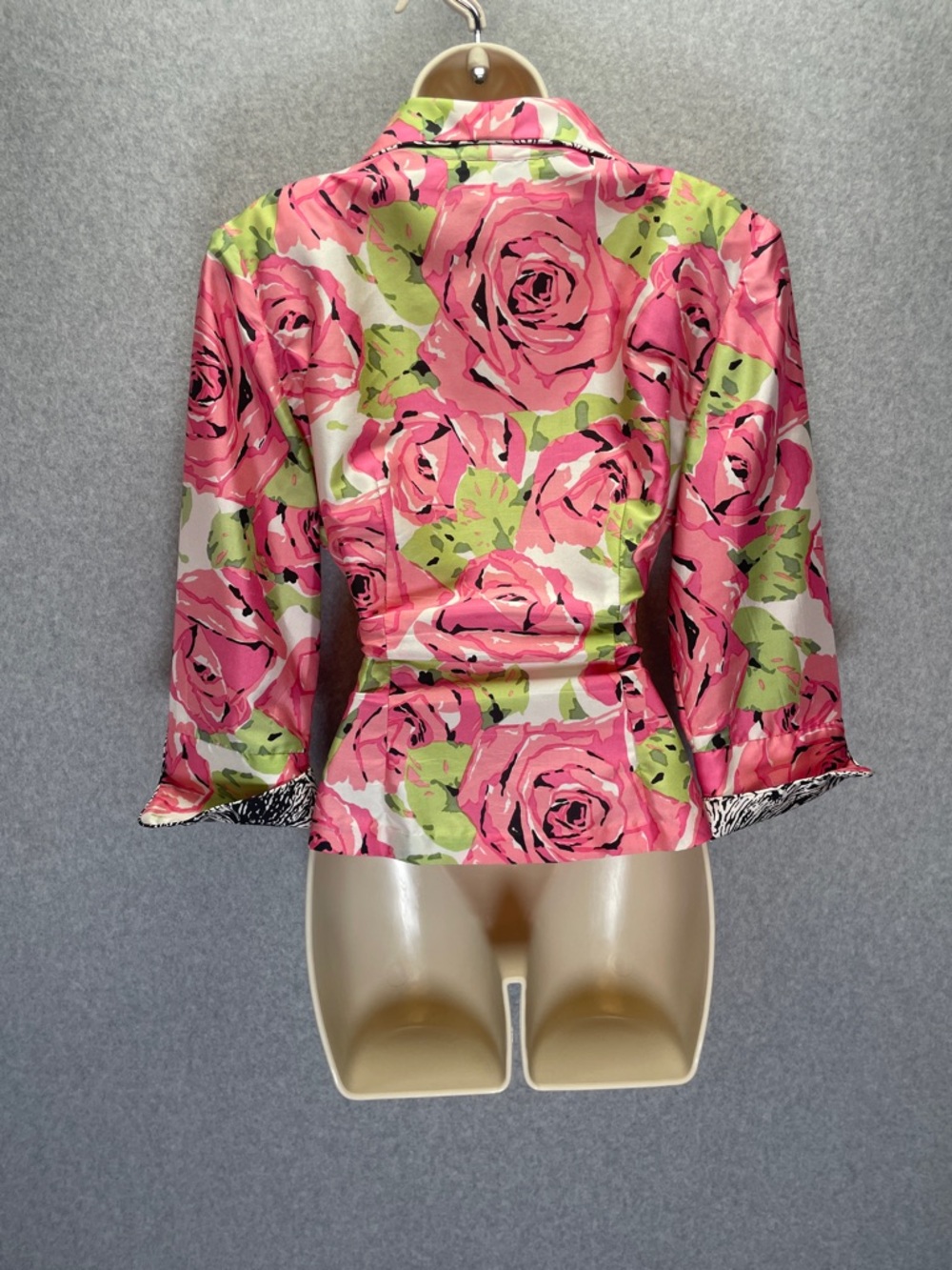 Marissa Baratelli Floral Thai Silk Tie Waist Blouse - Picture 4 of 6